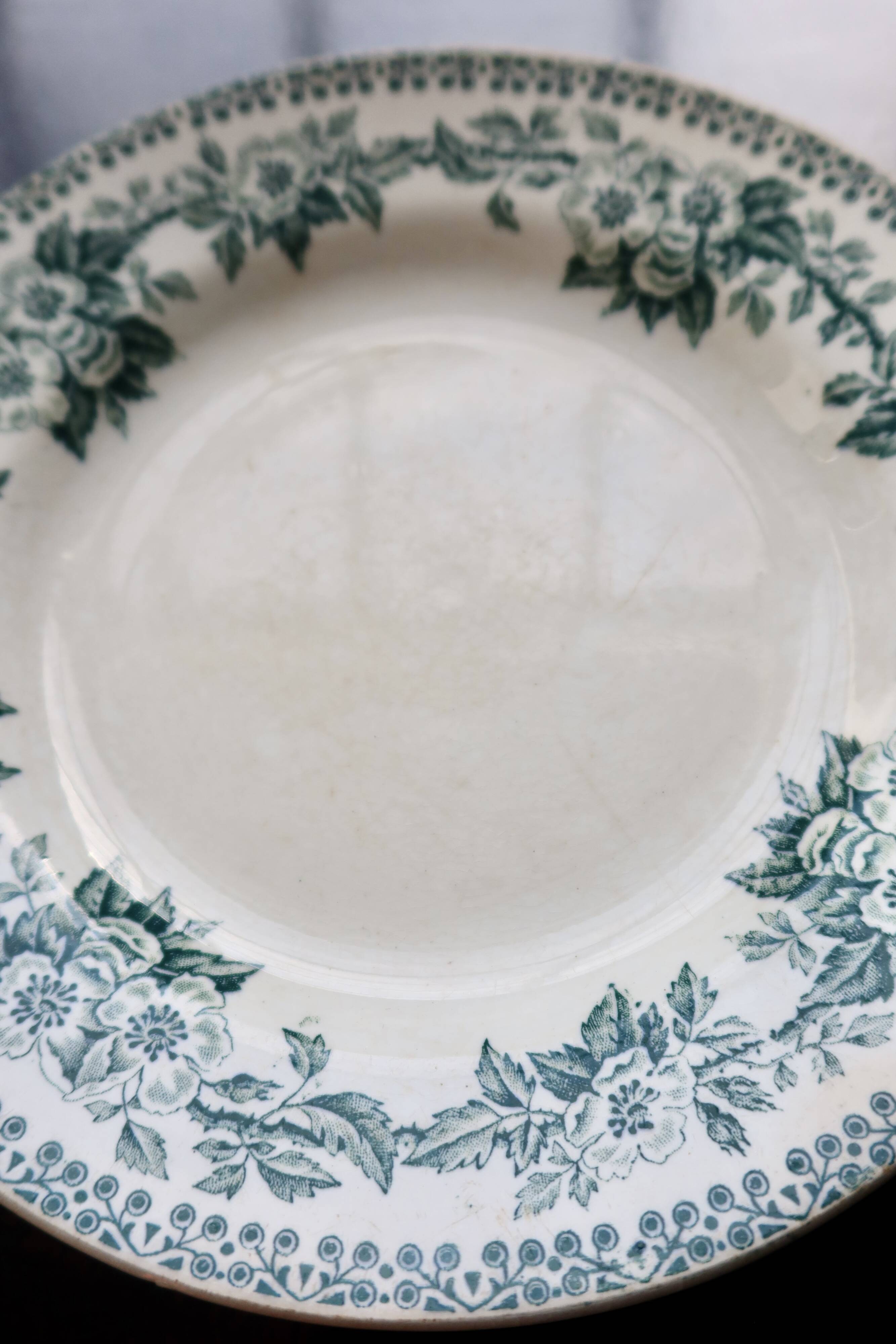 Antique ironstone plate from Saint-Amand – Guadeloupe model