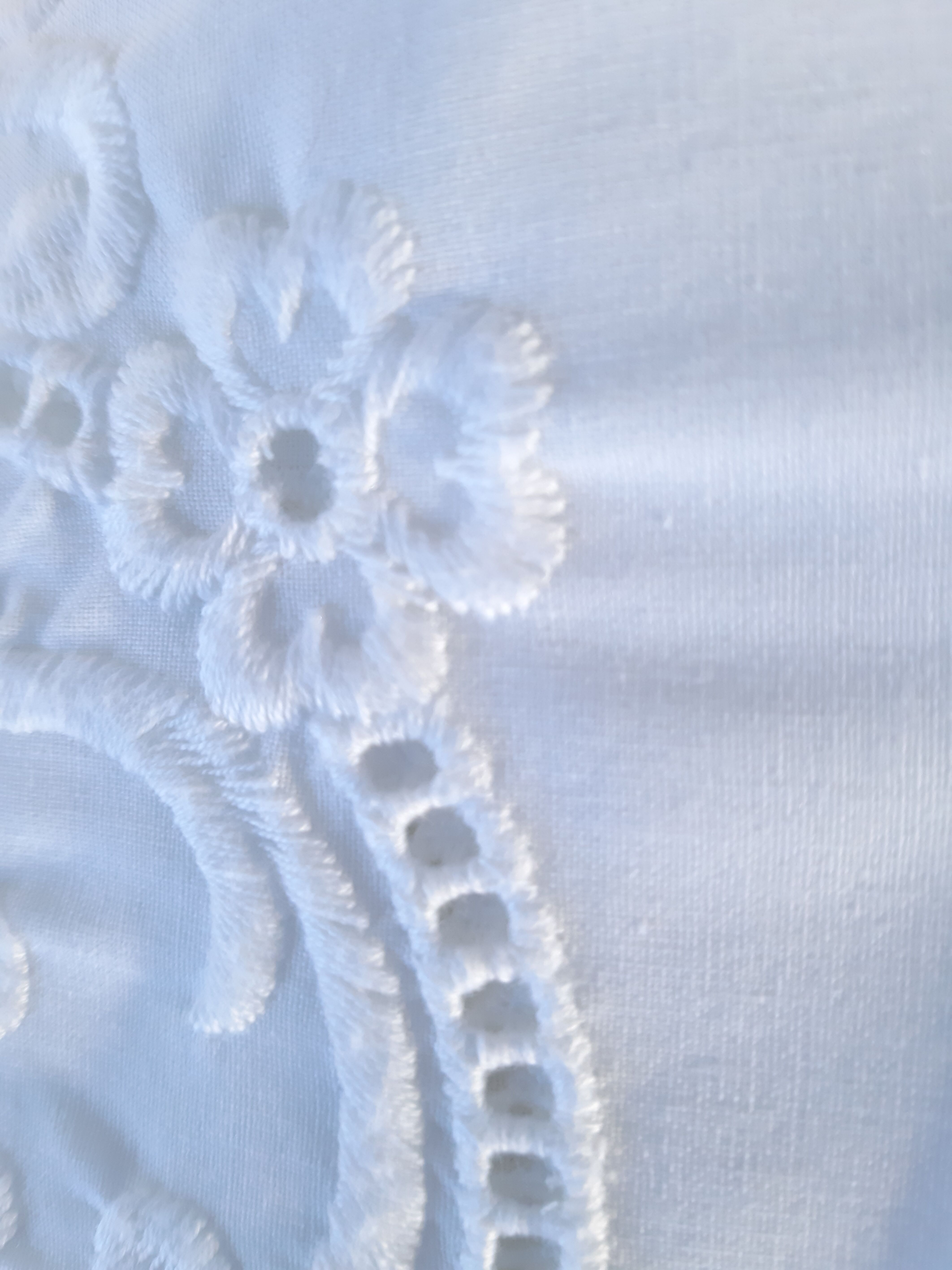 Embroidered tablecloth and 12 towels