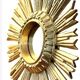Miroir soleil en bois doré « œil de sorcière »
