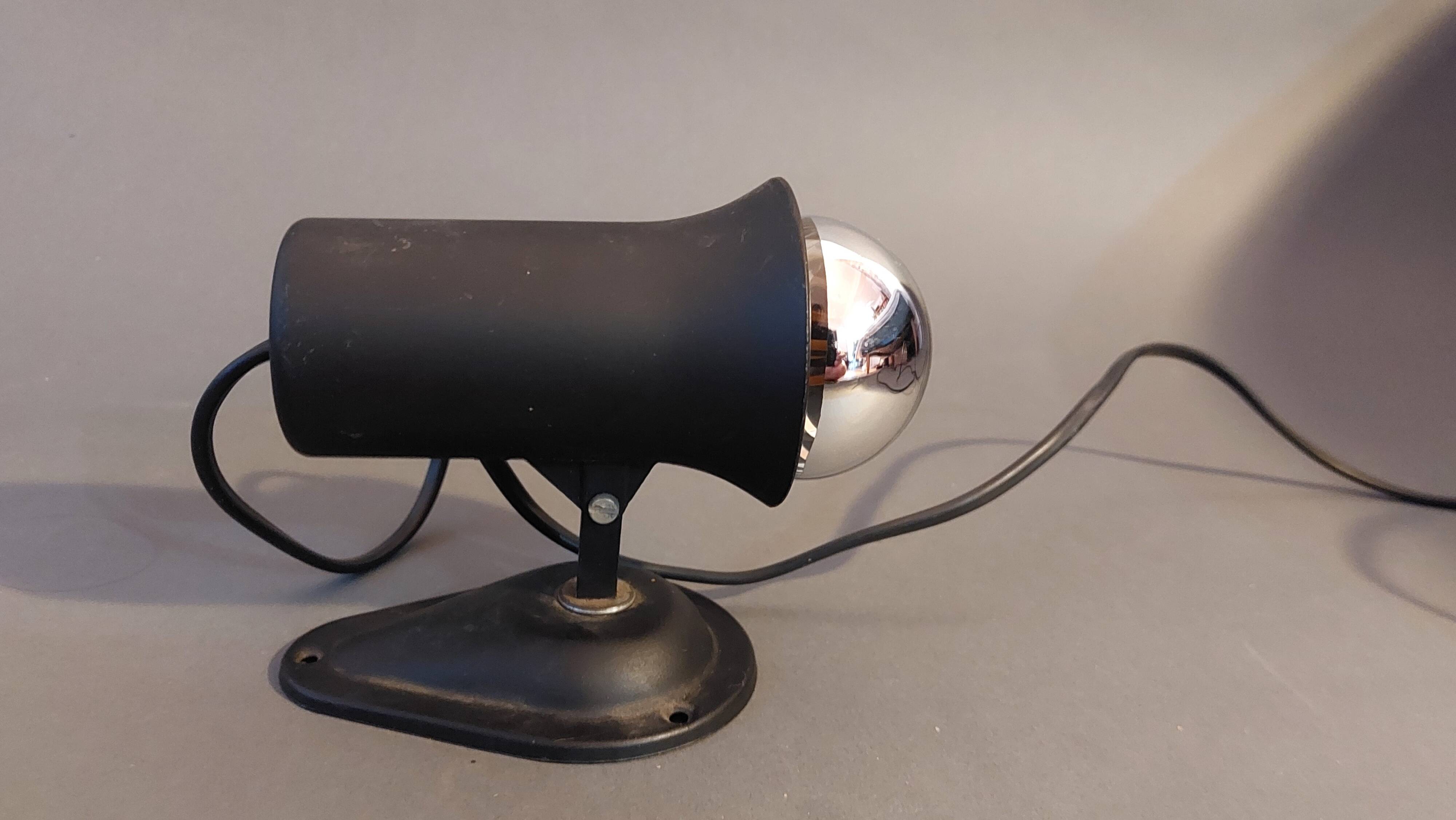 Vintage 1960 black Lita wall light.