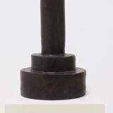 Signed Studio Pottery Brutalist Stoneware Cylindrical Object 1960s