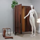 Italian mid century rosewood wardrobe 1950s