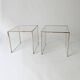 3 nesting coffee tables in glass and gilded metal, 1950-1970