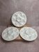 Set of 3 oyster/shell plates Chantilly France – cracked white