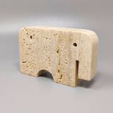 1970s original travertine elephant sculpture