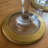 Set of two Saint Louis Thistle crystal candle holders