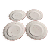 Set of 4 Dessert Plates Salins les Bains Hand-painted Vintage