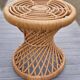 Diabolo style wicker side table