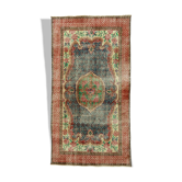 Anatolian handmade vintage rug 208 cm x 111 cm