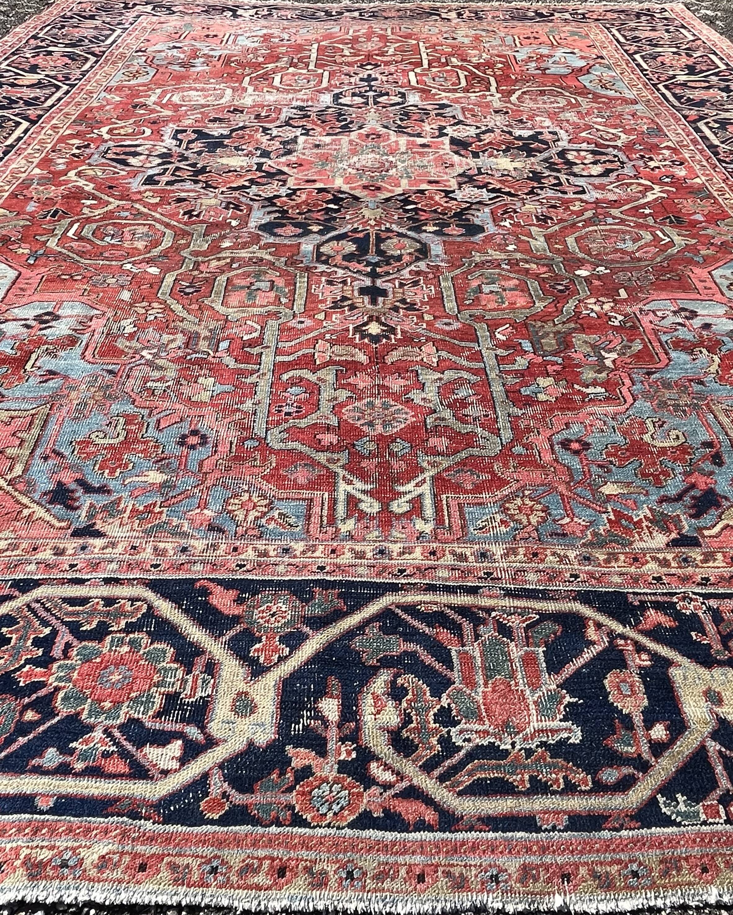 Antique Heriz Persian Rug Circa 1900/1910