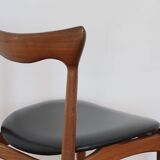 6 chairs skaï teck Bramin made in Denmark