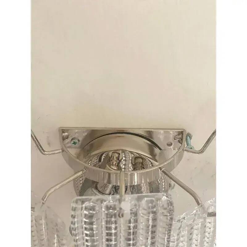 Simoeng “Listelli” Murano Glass Wall Sconce with Diamond Strips - Set 4