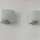 Pair of vintage wall lights, metal and frosted glass, France, 1970