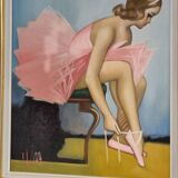 Huile sur toile danseuse