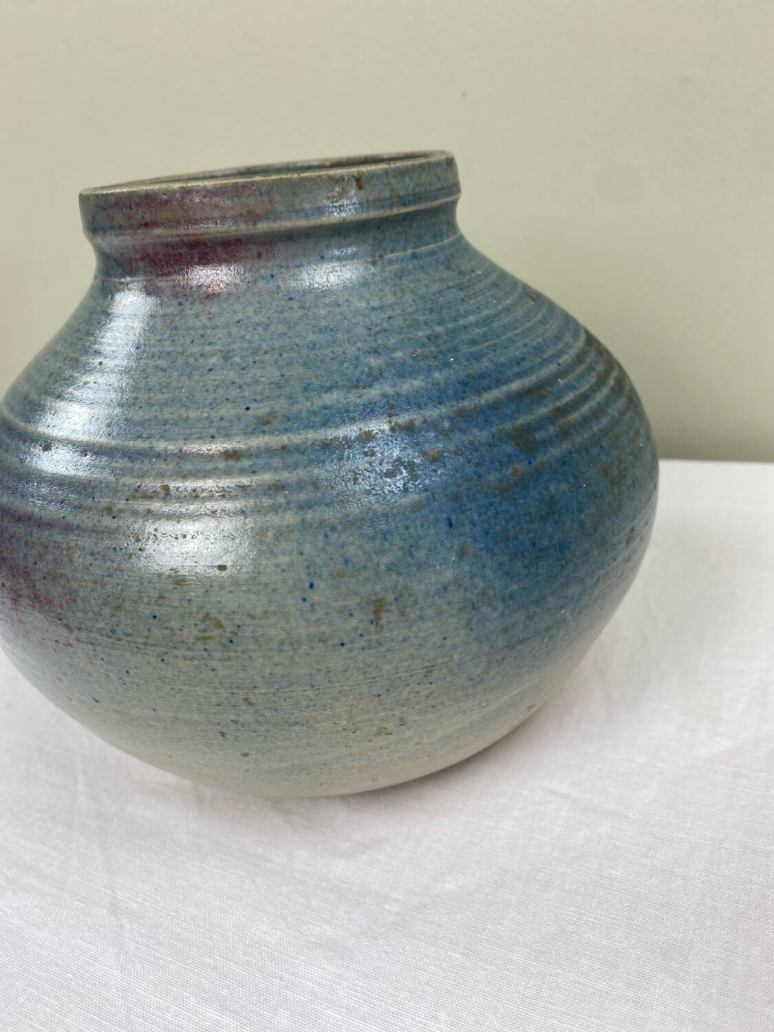 Vase boule en grès