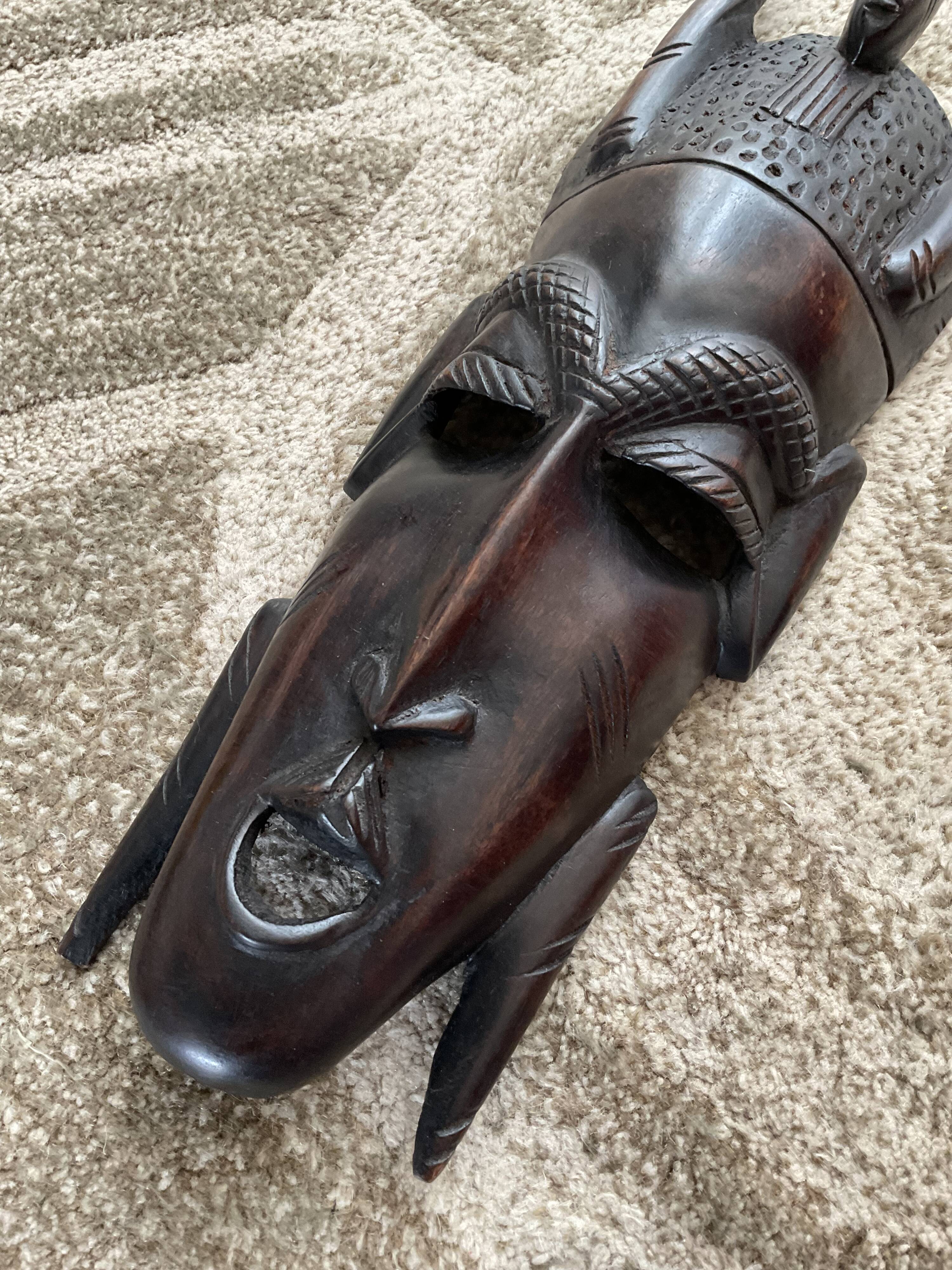 African carved ebony mask