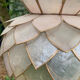 Chandelier, vintage mother-of-pearl lotus pendant 1980
