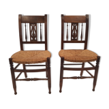 Pair of chairs lyre back