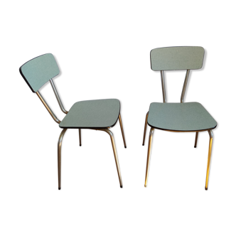 Lot of 2 chairs formica mint with water