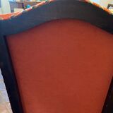 Chaises style Louis XIV tapissées orange
