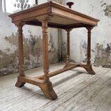 Set de deux tables bistrot en noyer et carrelage 1890