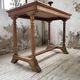 Set of two bistro tables in walnut and tiling from 1890.