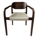 Chaises fait main en bois et cordage