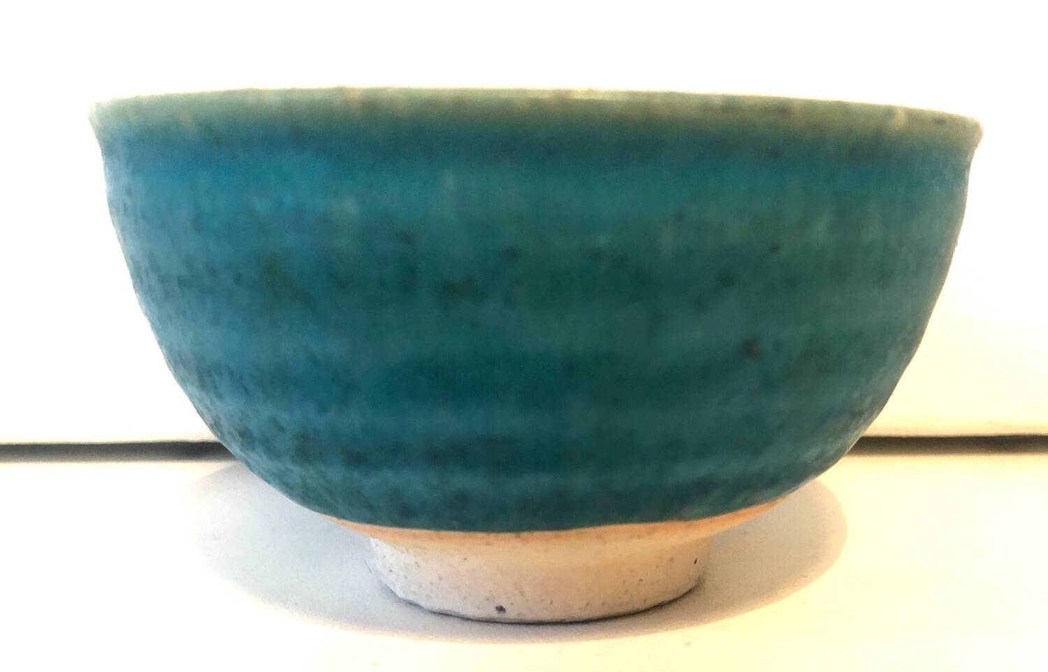 Blue ceramic tea cup