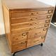Vintage printer or schoolmaster workshop furniture from the 50s