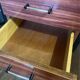 Modernist desk from the 50s-60s in wood and metal, reversible drawer unit.
