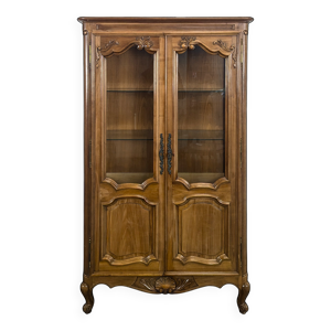 Vitrine de style Louis - merisier