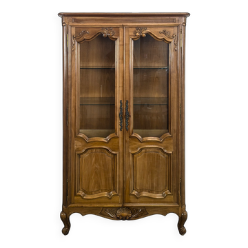 Vitrine de style Louis XV en Merisier