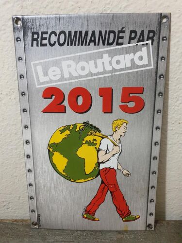 Plaque émaillée le routard - guide du routard hôtel restaurant - 2015