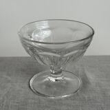 Set of 10 small vintage glass ice cream bowls.