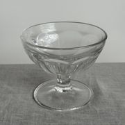 Set of 10 small vintage glass ice cream bowls.