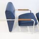 Pair of blue Niccola sun loungers by Andrea Branzi for Zanotta