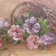Painting bouquet, canvas on frame flowers 27X19.5
