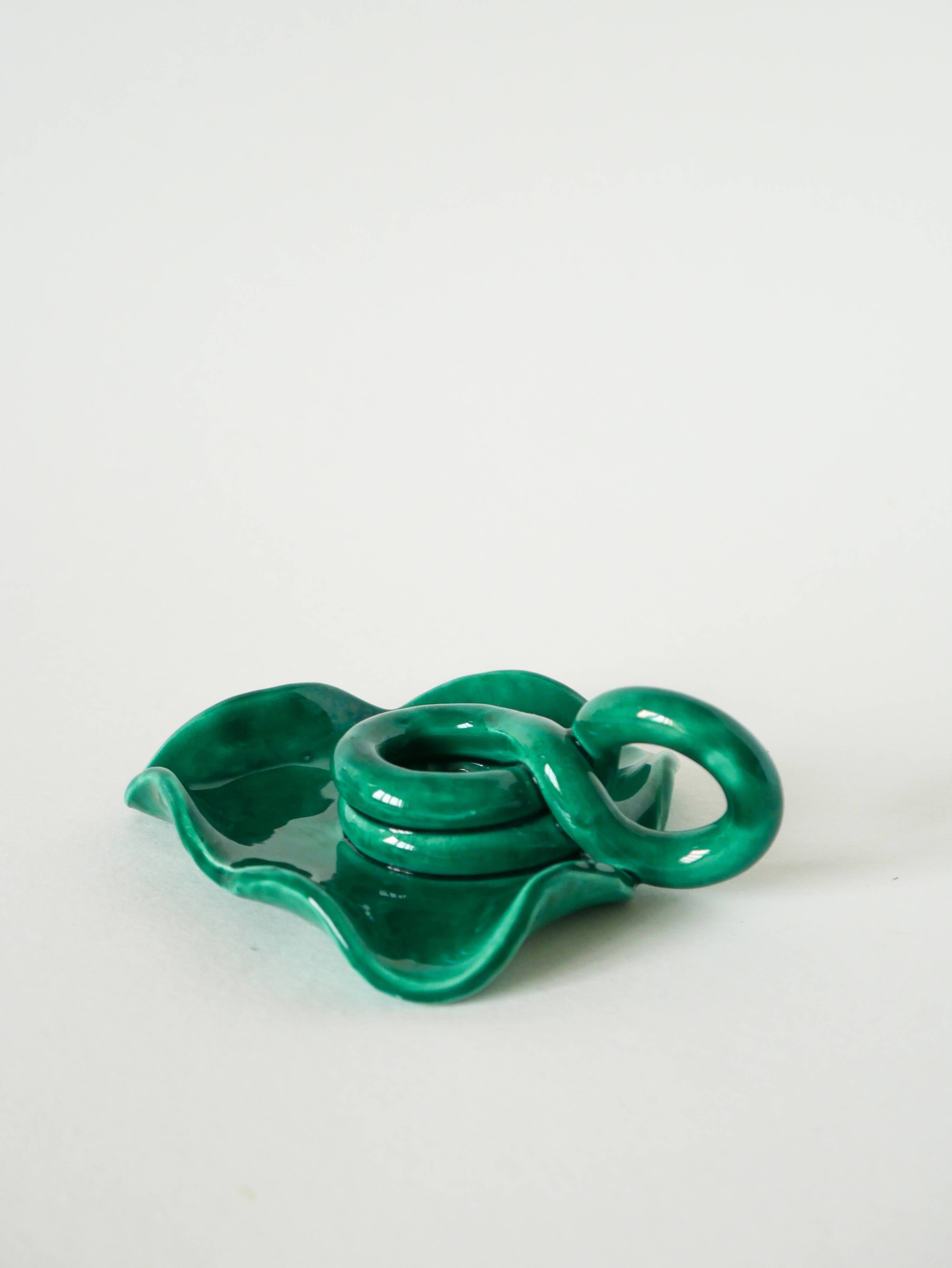 Slip leaf candle holder, 1970