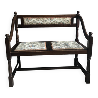 Banc d'entrée vintage antique pour 2 personnes