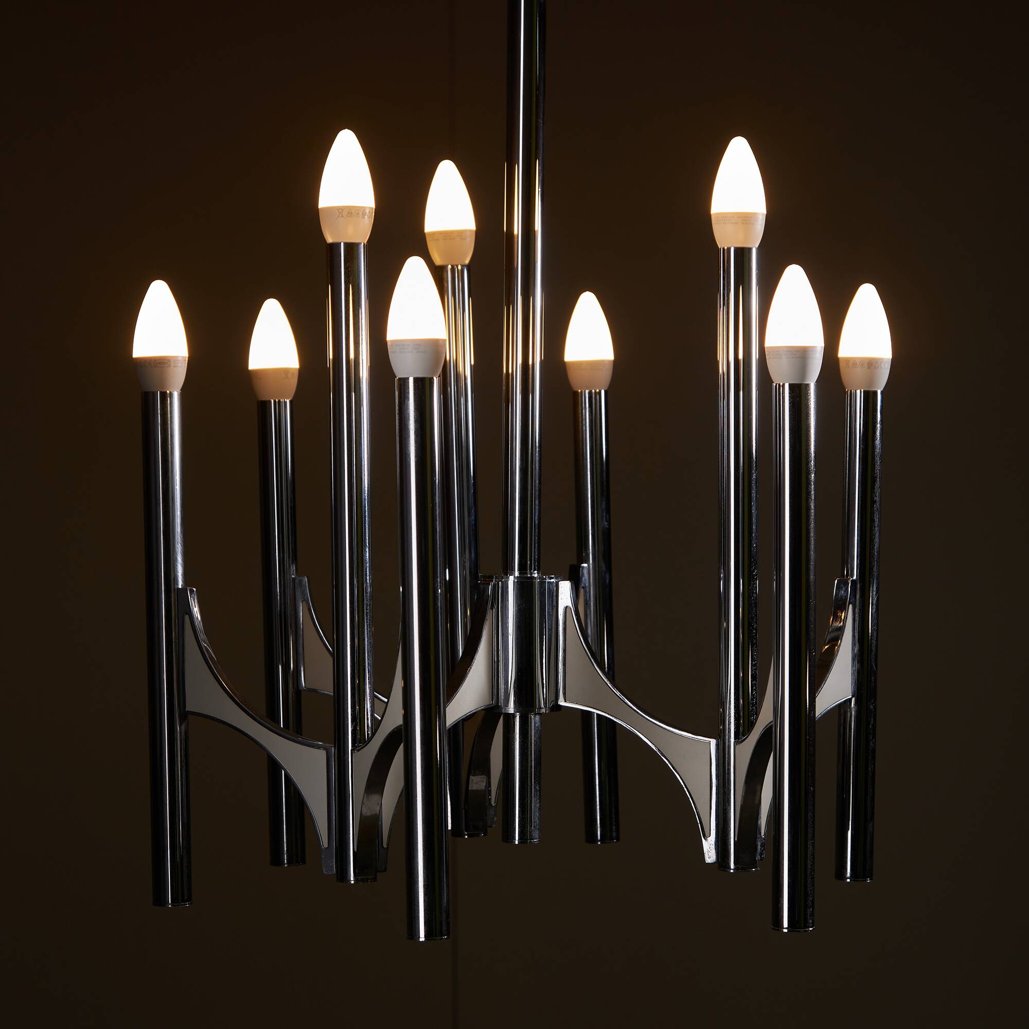 Lustre Sciolari à 9 bras, années 1960