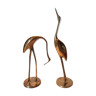 Brass heron couple