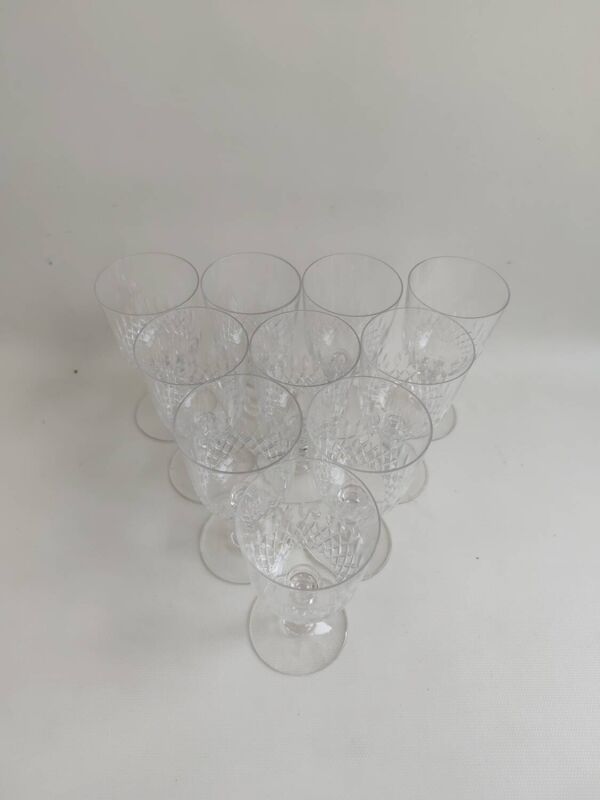 10 verres en cristal Baccarat, début du XXème siècle