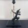 Pied de lampe guerrier thaï en bronze