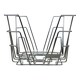 Chrome metal magazine rack or vinyl holder from the 70s.