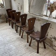 Solid oak chairs Savoyard cap popular art