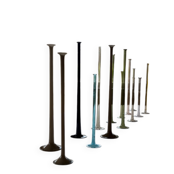 15 bougeoirs en verre moulé et soufflé, modèle S 165 par Luciano Vistosi vers 1960