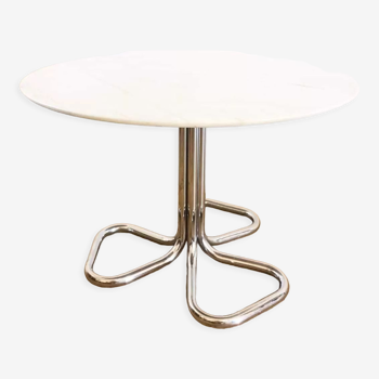 Table en marbre blanc années 70