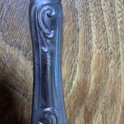 Dessert cutlery service consisting of 11 pieces hallmark 800 worked old and collector