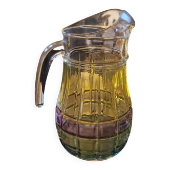 Italian molded glass pitcher – 1980s-90s