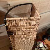 Pair rattan shelf vintage 50s